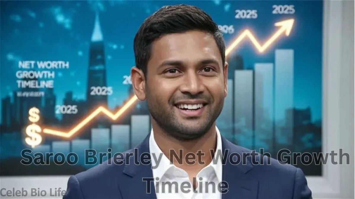 Saroo Brierley wealth growth chart.