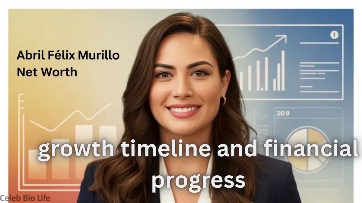 Businesswoman with financial charts.