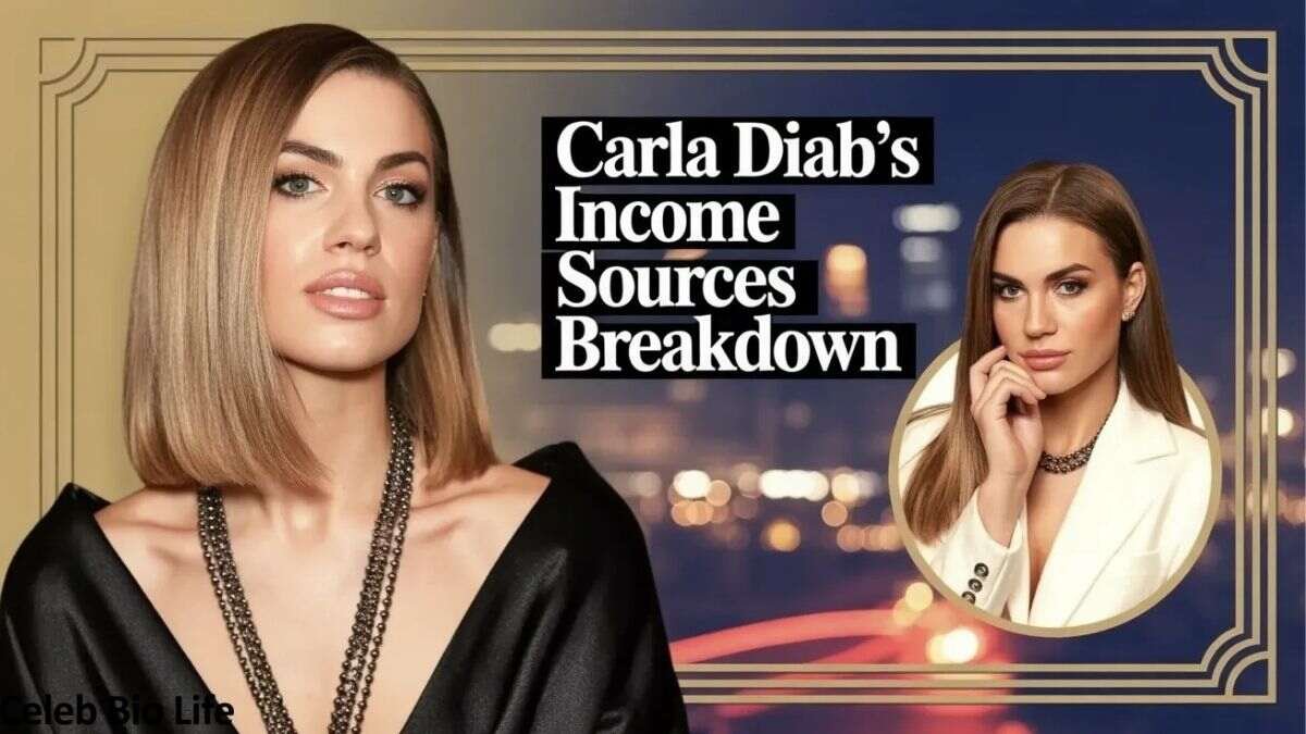 Carla Diab income sources graphic.