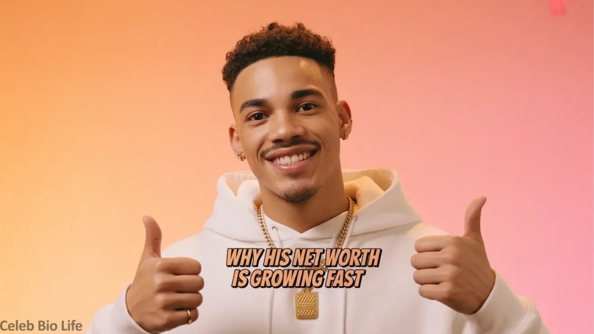 Smiling man thumbs up net worth growth.