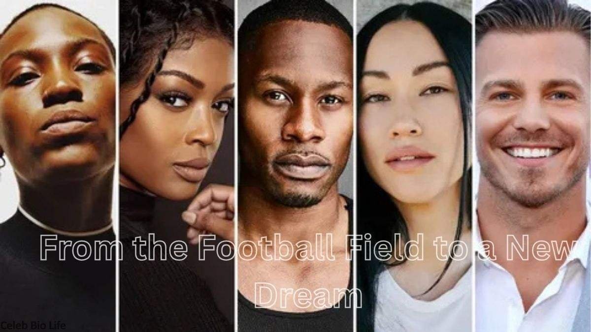 Five people portrait collage