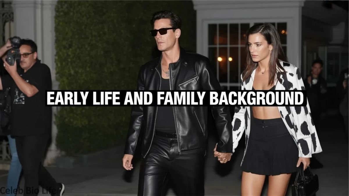 Couple walking family background text