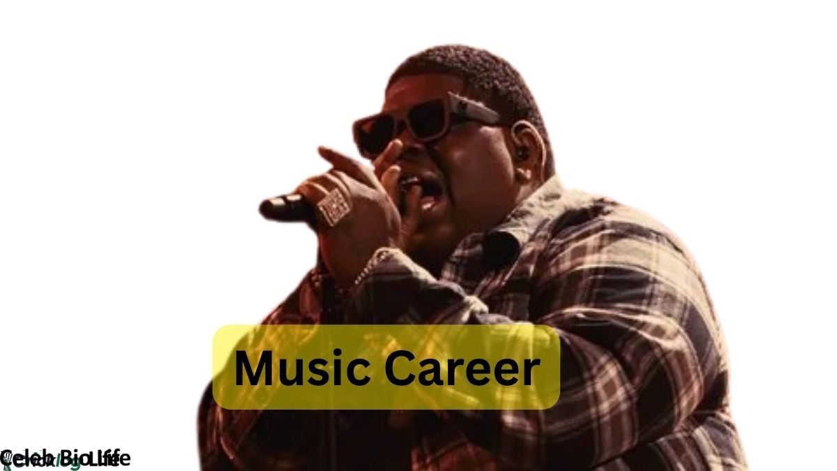 Male singer performing live on stage