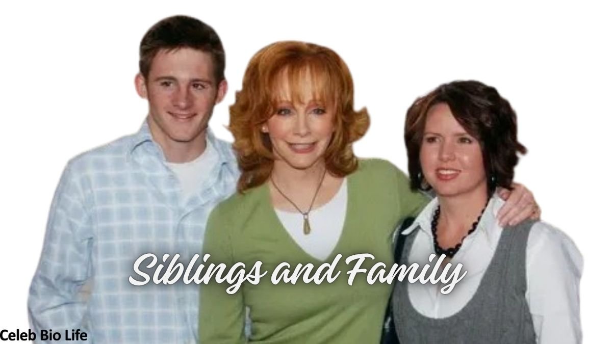 Three family members posing together
