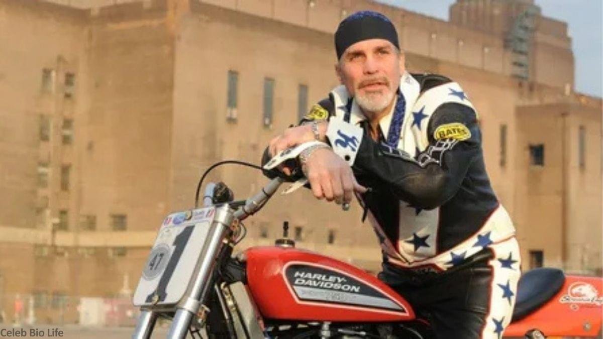 Karmen Knievel on motorcycle